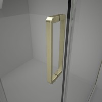 Душевая дверь Veconi Vianno VN-75G, 1200x2000, золото брашинг, стекло прозрачное