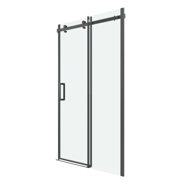Дверь в нишу Grossman Classic 100.K33.04.100.42.00 (100х195) графит сатин,стекло прозрачное,раздвижная, 1 место