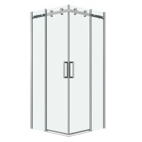 Душевое ограждение Grossman Classic 300.K33.04.9090.10.00 (90х90х195) квадрат,раздвижная,хром,стекло прозрачное, 2 места