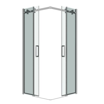Душевое ограждение Grossman Classic 300.K33.04.9090.10.00 (90х90х195) квадрат,раздвижная,хром,стекло прозрачное, 2 места