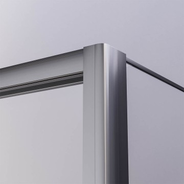 Душевой угол раздвижной Veconi Premium Ptato 300 SP GR-L, 1200х900x2000, брашированный графит, стекло прозрачное