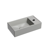 Умывальник подвесной прямоугольный (чаша слева, отверстие под смеситель справа) цвет антрацит матовый Element 407x217x100