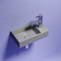 Умывальник подвесной прямоугольный (чаша слева, отверстие под смеситель справа) цвет антрацит матовый Element 407x217x100