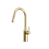 Смеситель для кухни SANCOS Grand с вытяжным изливом, цвет брашированное золото, PVD покрытие, арт. SC4002BG