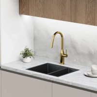 Смеситель для кухни SANCOS Grand с вытяжным изливом, цвет брашированное золото, PVD покрытие, арт. SC4002BG