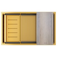 Мойка нерж. сталь NEXT-MULTI SINK 74 UNI, PM787445-BG, брашированное золото, 740х450мм, Paulmark