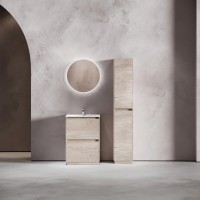Тумба под раковину SANCOS Libra Floor напольная, 690х450х840, c двумя ящиками оснащенными доводчиками, дуб галифакс натуральный, арт. LB70FEG