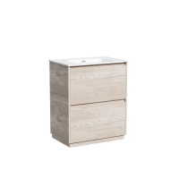 Тумба под раковину SANCOS Libra Floor напольная, 690х450х840, c двумя ящиками оснащенными доводчиками, дуб галифакс натуральный, арт. LB70FEG