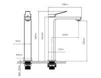 Смеситель для раковины Arco VBF-4AR02MB, черный матовый