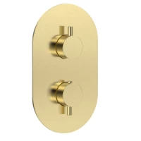 AQM8806BG Siena Встраиваемый термостат на 3 потр. в комплекте с внутр. частью, золото шлифованное