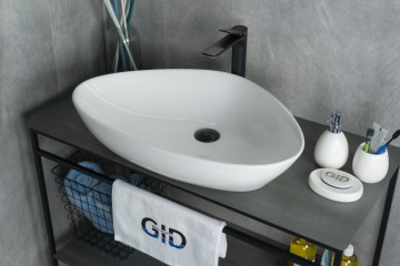 Раковина Gid N9062 51117 накладная белая 66.5x44x15