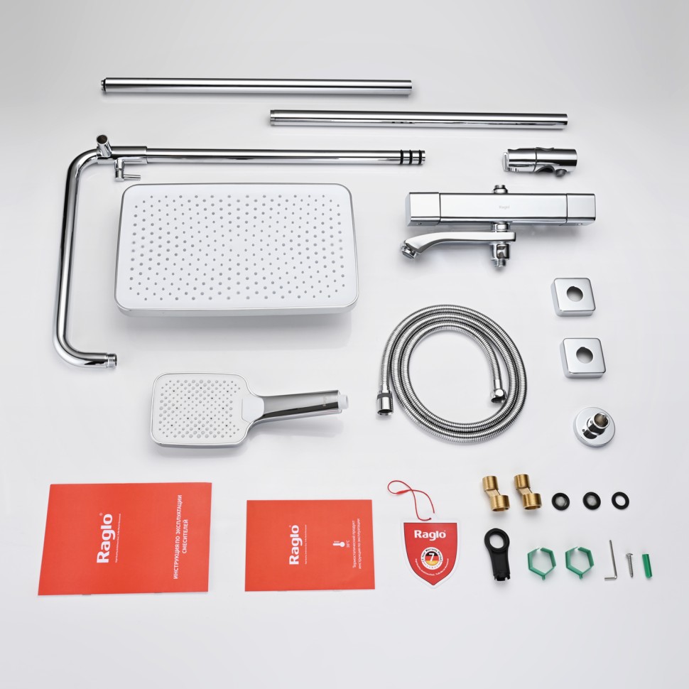 Душевая система Raglo с термостатом для ванны хром