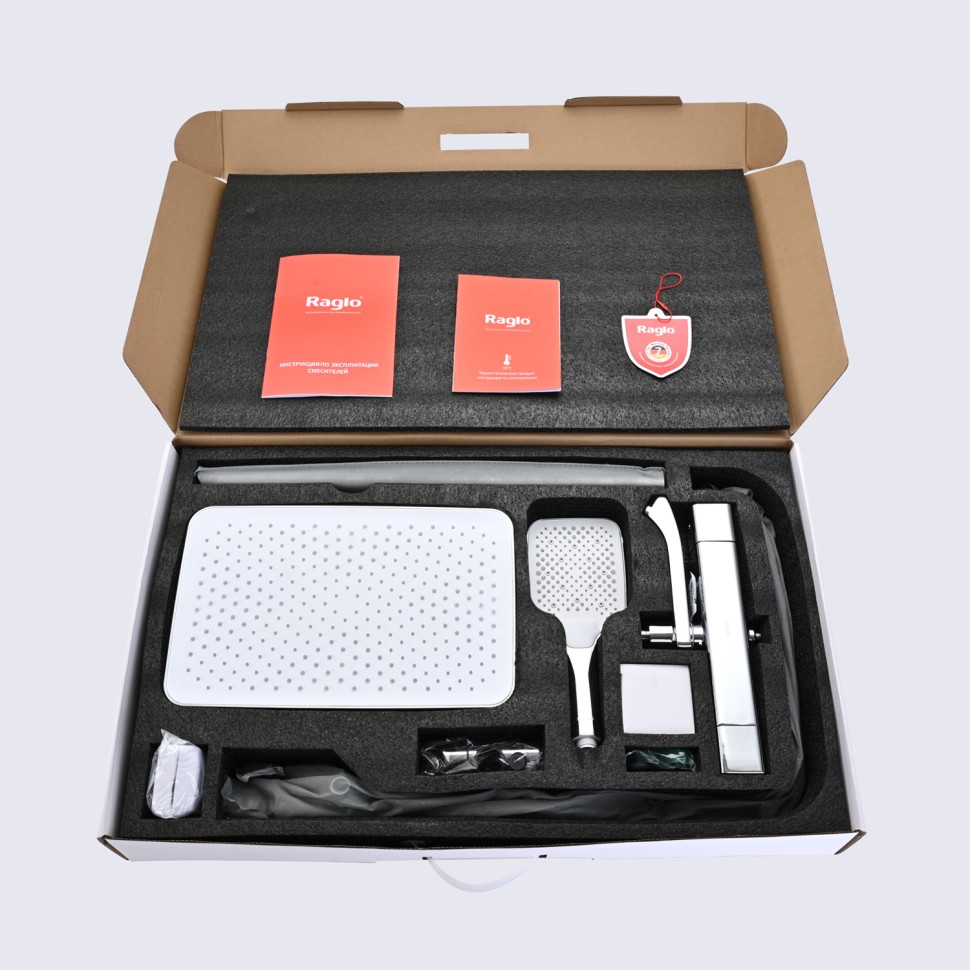 Душевая система Raglo с термостатом для ванны хром