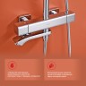 Душевая система Raglo с термостатом для ванны хром