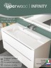 Раковина для ванной 100 см, Uperwood Infinity, белая глянцевая