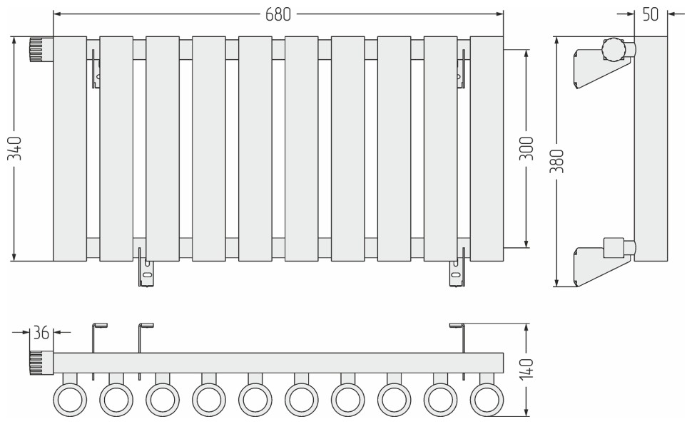 Кумир-0 EU50 левый 300х680 10 секций