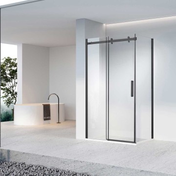Душевой уголок Комо-Н (Como-N) VSR-4CN9015CLB, 1500*900, черный, стекло прозрачное