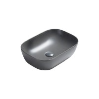 Раковина керамическая Vincea VBS-102MG, 455*325*135, накладная, цвет серый матовый