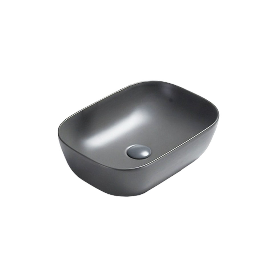 Раковина керамическая Vincea VBS-102MG, 455*325*135, накладная, цвет серый матовый