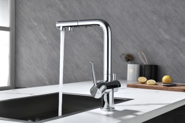Смеситель для кухни SERPENTINE, хром, Se213222-CR, Paulmark