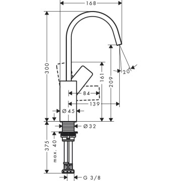 Смеситель для кухни Hansgrohe Vivenis белый матовый 75032700