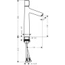 Смеситель для раковины Hansgrohe Talis Select S 190, без сливного набора 72045000, хром