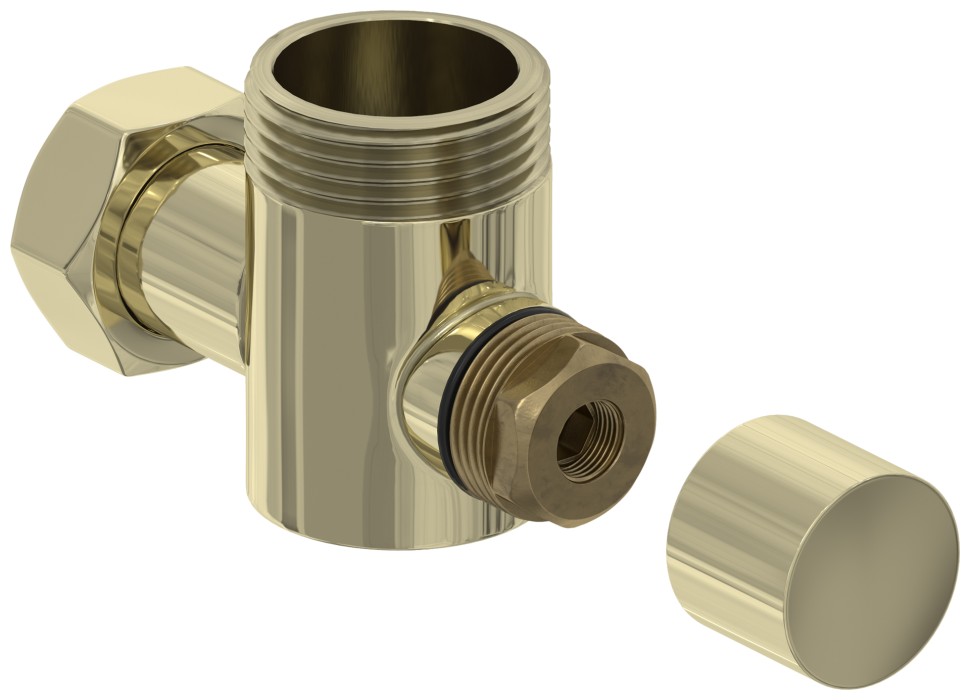 Вентиль угловой под шестигранник (G 1" НР х G 3/4" НГ)