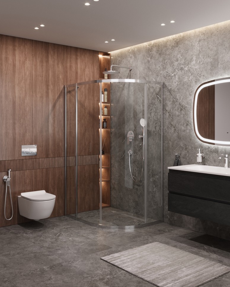 Душевой уголок CEZARES MOLVENO-RH-1-110/90-C-Cr-IV