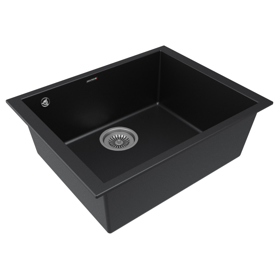 Мойка GRATO 56, ULTRAGRANIT, PM865644-BLM, BLACK, 560х435 мм, Paulmark