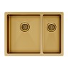 Мойка нерж. сталь GERBERG 59/2S UNI, PM225944-BGL, брашированное золото, левая, PVD, 590х440мм, Paulmark
