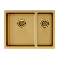 Мойка нерж. сталь GERBERG 59/2S UNI, PM225944-BGL, брашированное золото, левая, PVD, 590х440мм, Paulmark