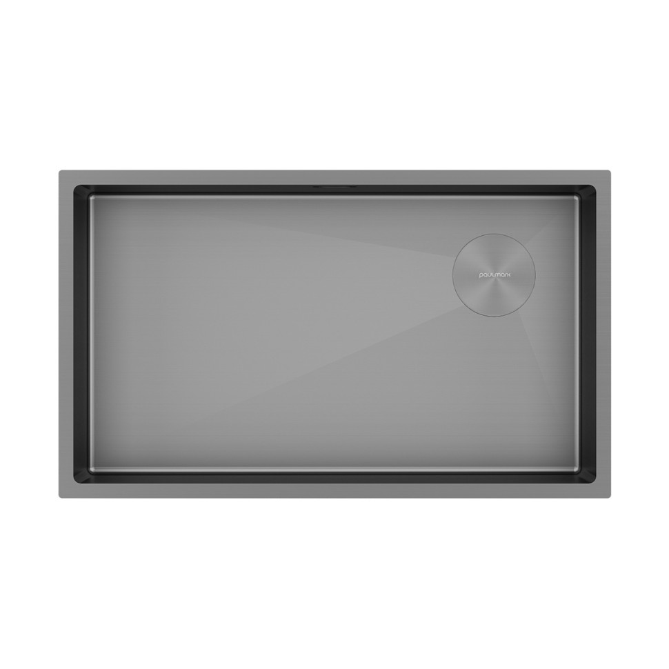 Мойка нерж. сталь NEXT-SKEW 74 UNI, PM887444-MG, матовый серый, 740х440мм, Paulmark 1,2мм