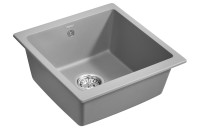 Мойка GERA 50, IT-GRANIT, PM104546-GRM, серый металлик, 445х460, подст. мон. Paulmark