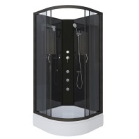 Душевая кабина Niagara Classic NG-6501-14BKG (90х90х200) средний поддон(26см),черный,стекло тонированное,4 места