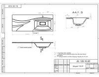 Раковина для тумбы OTTIMO EL1200R+ (c комплектом кронштейнов)
