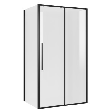 Душевое ограждение Niagara Nova NG-84-14AB-A100B-34 (140х100х195) прямоугольник,черный матовый,дверь раздвижная,стекло прозрачное,2 места