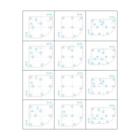 Душевой поддон асимметричный RGW ST/AR-G Графит (900x1200)