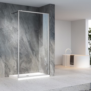 Душевая перегородка Veconi Korato KR-81, 900x2000, хром, стекло прозрачное KR81-90-01-C4