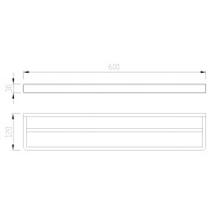 Полотенцедержатель двойной ABBER Westen AA1756B черный матовый