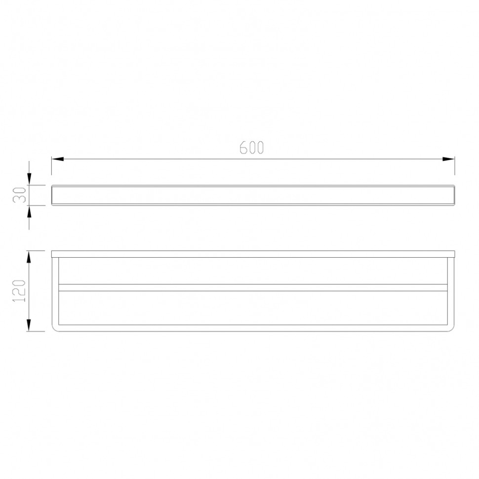 Полотенцедержатель двойной ABBER Westen AA1756B черный матовый