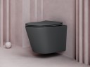 Подвесной унитаз Balearica Rimless (цвет Черный Матовый) CN6000MDH
