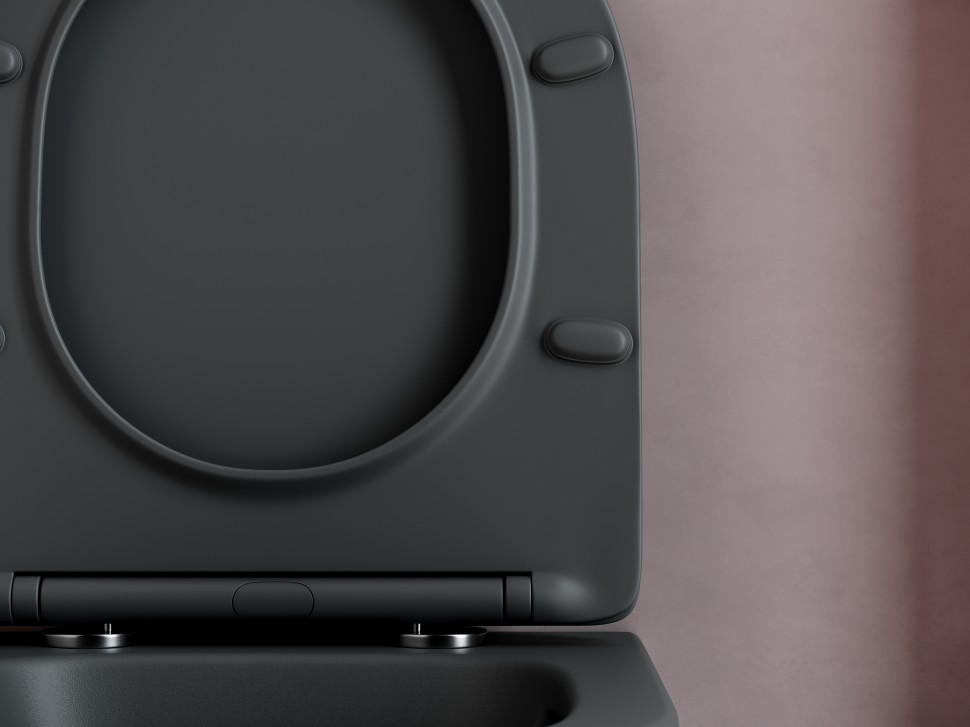 Подвесной унитаз Balearica Rimless (цвет Черный Матовый) CN6000MDH