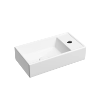 Умывальник подвесной прямоугольный (чаша слева, отверстие под смеситель справа) цвет белый матовый Element 407x217x100