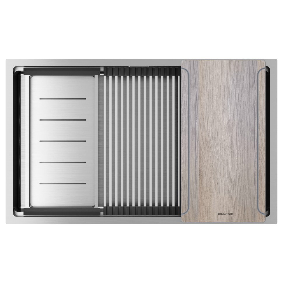 Мойка нерж. сталь NEXT-MULTI SINK 74 UNI, PM787445-BS, брашированная нерж.сталь, 740х450мм, Paulmark
