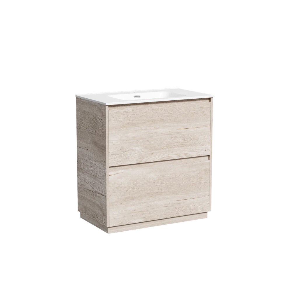 Тумба под раковину SANCOS Libra Floor напольная, 790х450х840, c двумя ящиками оснащенными доводчиками, дуб галифакс натуральный, арт. LB80FEG