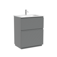 Тумба напольная SANCOS Folk Floor, 690х445х850, c двумя ящиками оснащенными доводчиками, Ergraut soft, арт.FL70FES