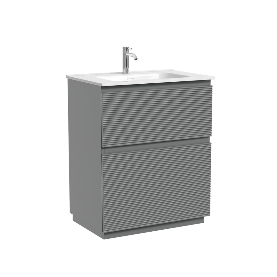 Тумба напольная SANCOS Folk Floor, 690х445х850, c двумя ящиками оснащенными доводчиками, Ergraut soft, арт.FL70FES