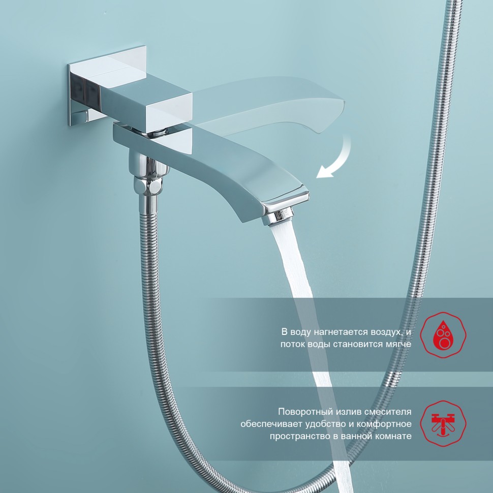 Душевая система Raglo встраиваемая хром