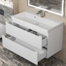 Тумба под раковину для ванной для ванной Uperwood Tanos 90 см, подвесная, белая/графит