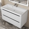 Тумба под раковину для ванной для ванной Uperwood Tanos 90 см, подвесная, белая/графит